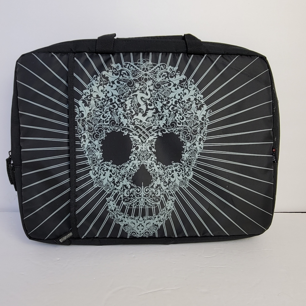 Icon Skull Laptop Computer Case Cover Zip Up 15x17